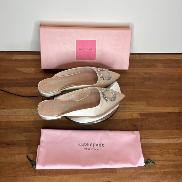 Kate Spade New York Women's Buckle up Slide Mule Flats - Ivory Bridal 8 - Picture 5 of 13